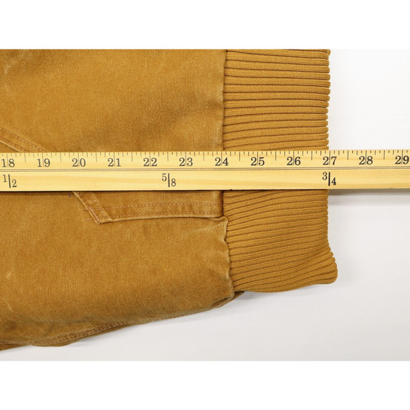 Carhartt Men's Work Jacket Hooded Canvas Washed Duck Quilted J130 Sz L - Picture 6 of 10